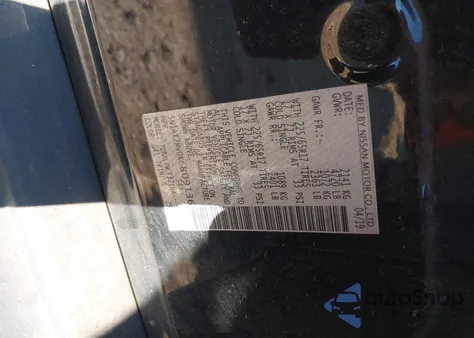 2019 Nissan Rogue S z USA, uszkodzony, nr VIN 5N1AT2MV0KC809136